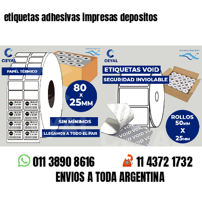etiquetas adhesivas impresas depositos