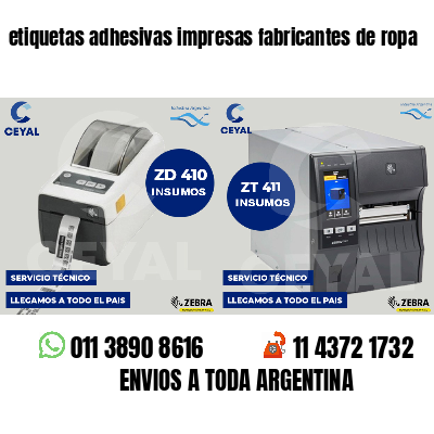 etiquetas adhesivas impresas fabricantes de ropa