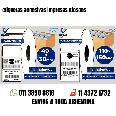 etiquetas adhesivas impresas kioscos