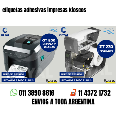 etiquetas adhesivas impresas kioscos