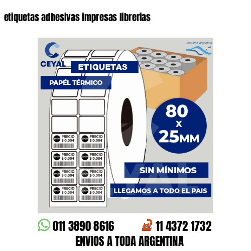 etiquetas adhesivas impresas librerias