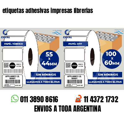 etiquetas adhesivas impresas librerias
