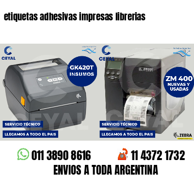 etiquetas adhesivas impresas librerias