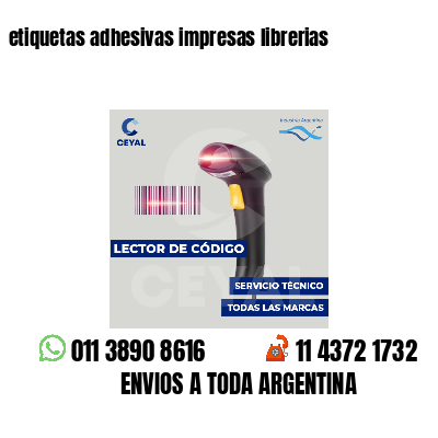 etiquetas adhesivas impresas librerias