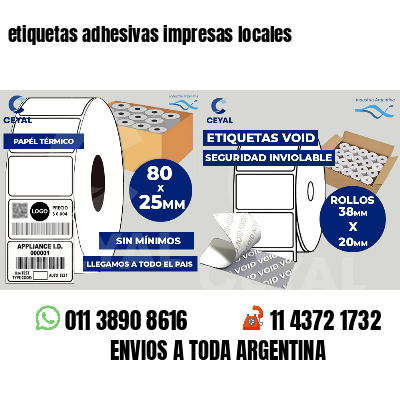etiquetas adhesivas impresas locales