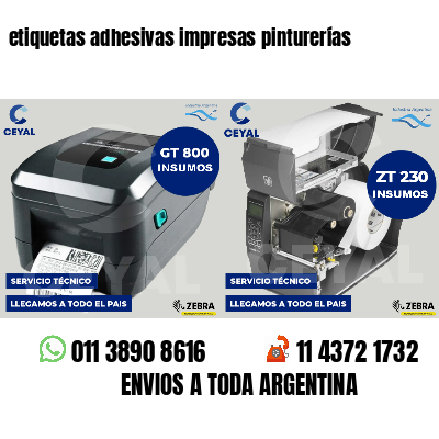 etiquetas adhesivas impresas pinturerías