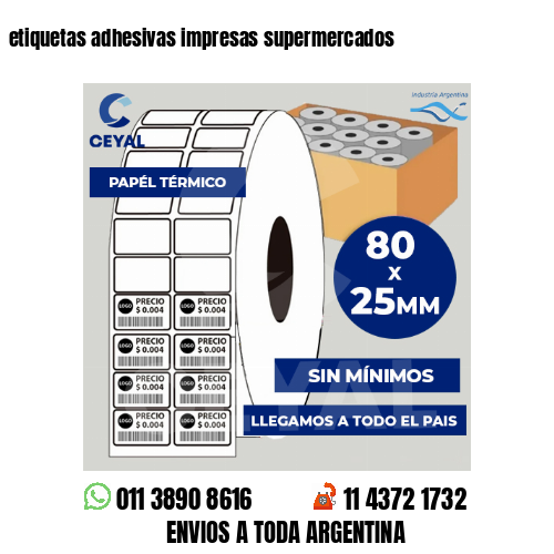 etiquetas adhesivas impresas supermercados