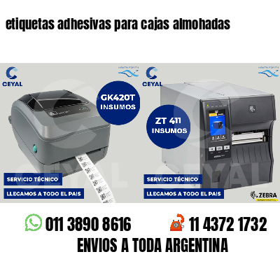 etiquetas adhesivas para cajas almohadas
