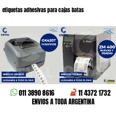 etiquetas adhesivas para cajas batas