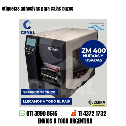 etiquetas adhesivas para cajas buzos
