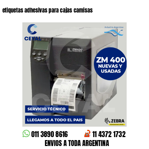 etiquetas adhesivas para cajas camisas