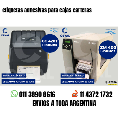 etiquetas adhesivas para cajas carteras