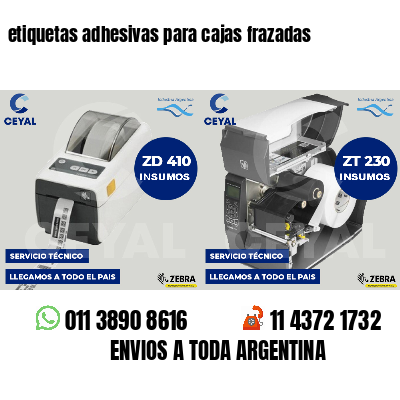 etiquetas adhesivas para cajas frazadas