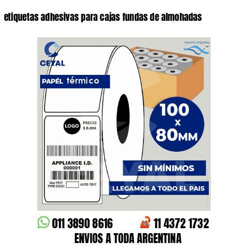 etiquetas adhesivas para cajas fundas de almohadas