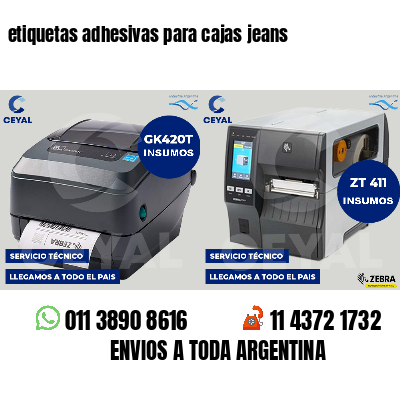 etiquetas adhesivas para cajas jeans