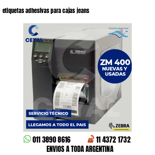 etiquetas adhesivas para cajas jeans