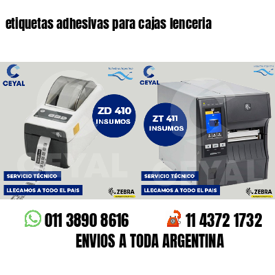 etiquetas adhesivas para cajas lenceria