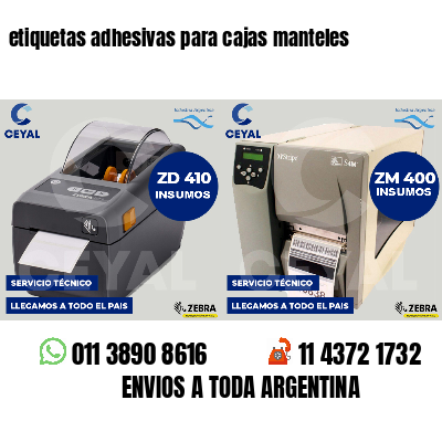 etiquetas adhesivas para cajas manteles