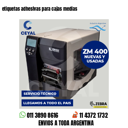 etiquetas adhesivas para cajas medias