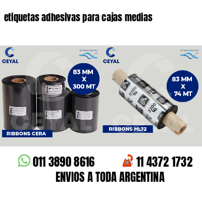 etiquetas adhesivas para cajas medias