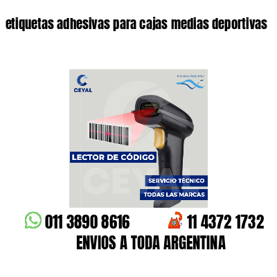etiquetas adhesivas para cajas medias deportivas