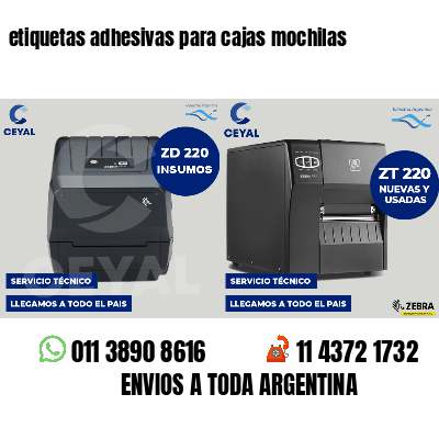 etiquetas adhesivas para cajas mochilas
