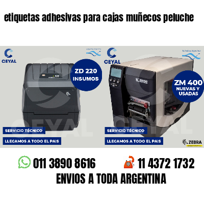 etiquetas adhesivas para cajas muñecos peluche