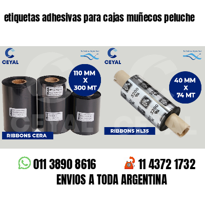 etiquetas adhesivas para cajas muñecos peluche