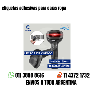 etiquetas adhesivas para cajas ropa