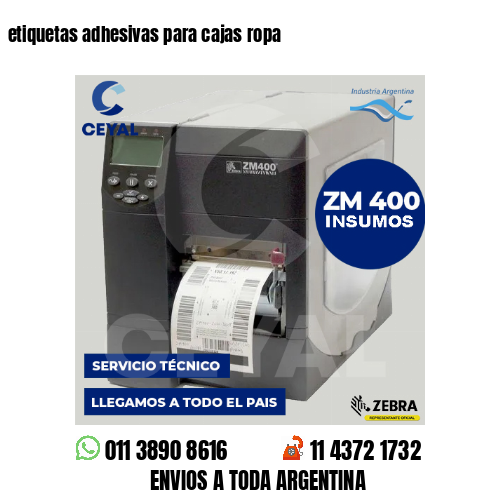 etiquetas adhesivas para cajas ropa