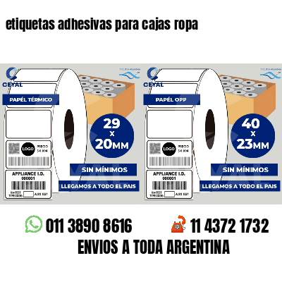 etiquetas adhesivas para cajas ropa