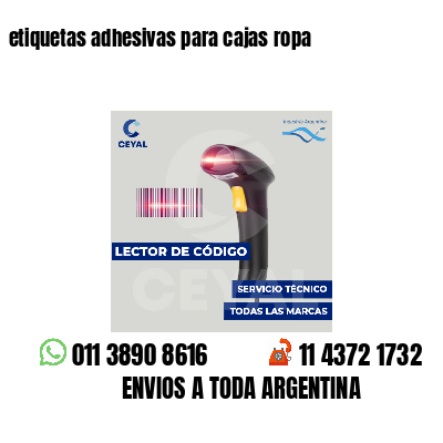 etiquetas adhesivas para cajas ropa