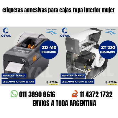 etiquetas adhesivas para cajas ropa interior mujer