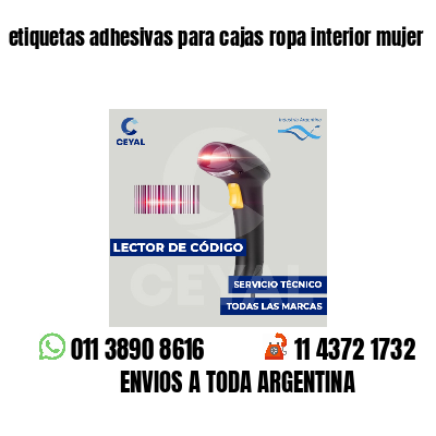 etiquetas adhesivas para cajas ropa interior mujer