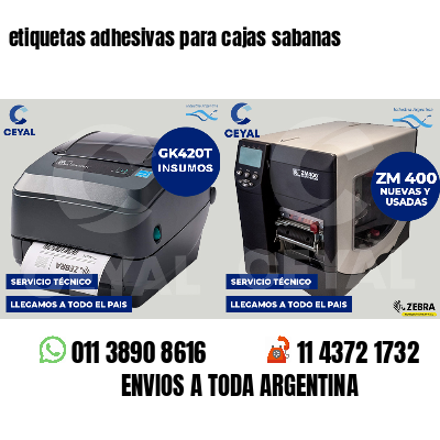 etiquetas adhesivas para cajas sabanas