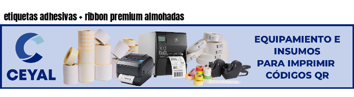 etiquetas adhesivas ribbon premium almohadas