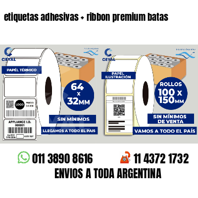 etiquetas adhesivas   ribbon premium batas