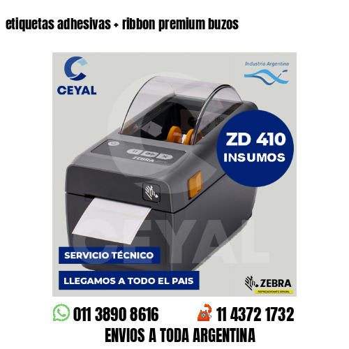 etiquetas adhesivas   ribbon premium buzos