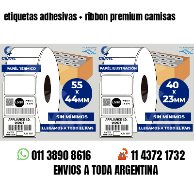etiquetas adhesivas   ribbon premium camisas