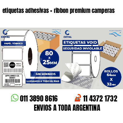 etiquetas adhesivas   ribbon premium camperas