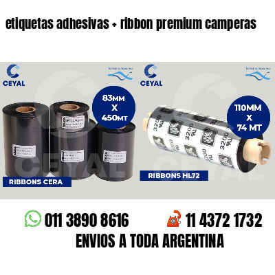 etiquetas adhesivas   ribbon premium camperas