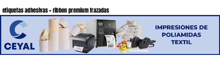 etiquetas adhesivas ribbon premium frazadas