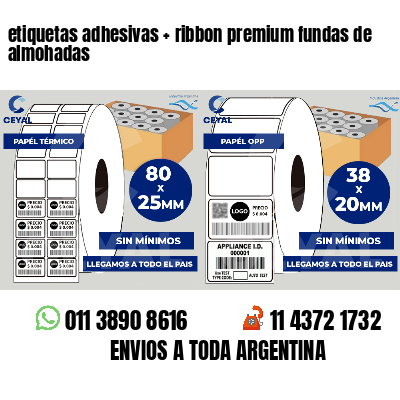 etiquetas adhesivas   ribbon premium fundas de almohadas