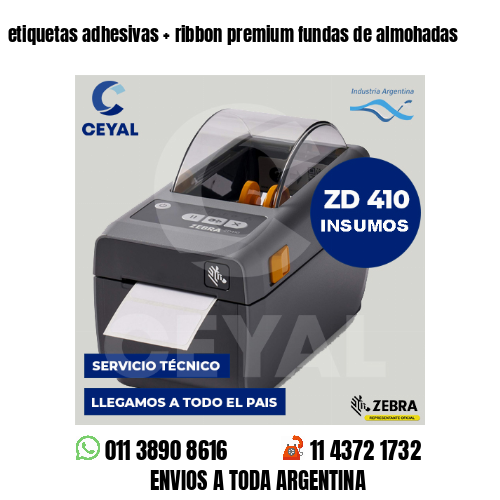 etiquetas adhesivas   ribbon premium fundas de almohadas