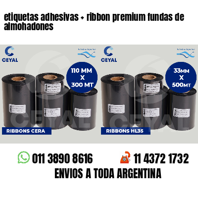 etiquetas adhesivas   ribbon premium fundas de almohadones