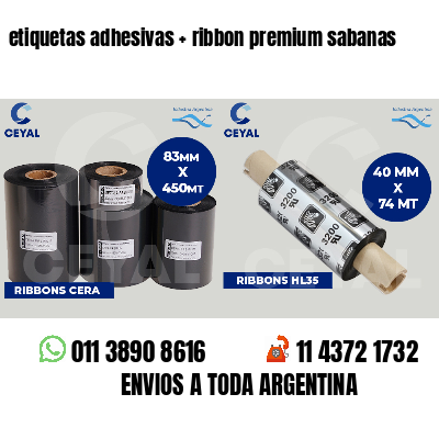 etiquetas adhesivas   ribbon premium sabanas