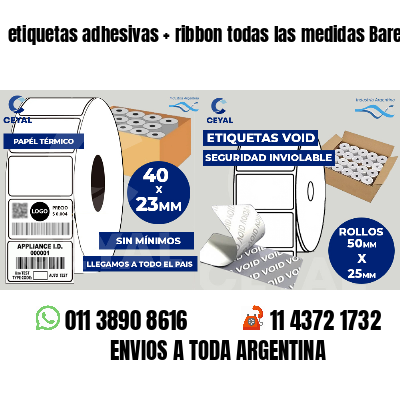 etiquetas adhesivas   ribbon todas las medidas Bares