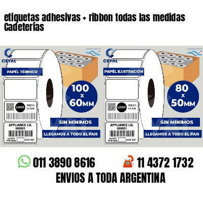etiquetas adhesivas   ribbon todas las medidas Cadeterías