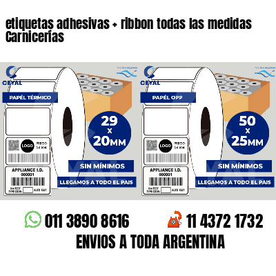 etiquetas adhesivas ribbon todas las medidas Carnicerías