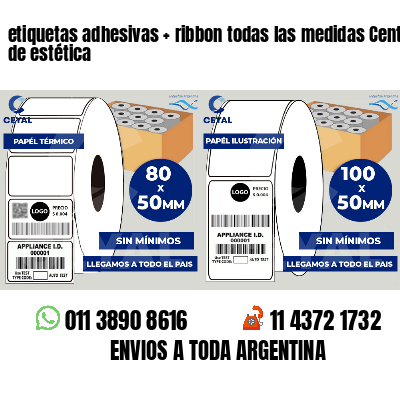 etiquetas adhesivas   ribbon todas las medidas Centros de estética